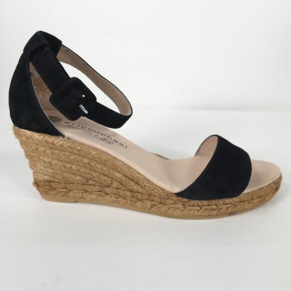 NWOB Eric Michael Spain Made 🇪🇸 LEATHER UPPER/LINING Milan Wedge Sandals 40 - Picture 5 of 15